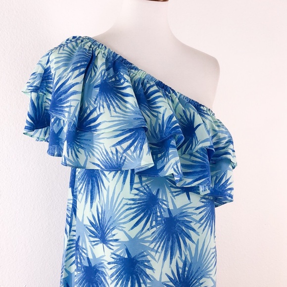 Vineyard Vines Blue One Shoulder Maxi Dress NWT - Picture 3 of 8